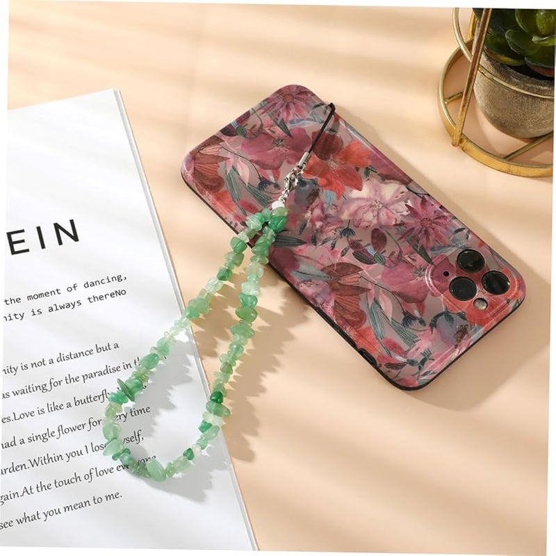 Beaded Crystal Phone Lanyard Wrist Strap 4Pcs Set Lightweight Mobile Accessory - Image 4